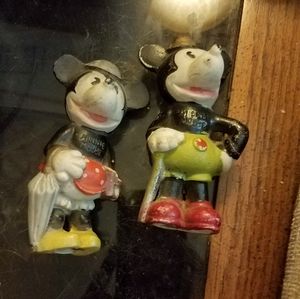 Set of vintage mickey and minnie figures.  Vintage